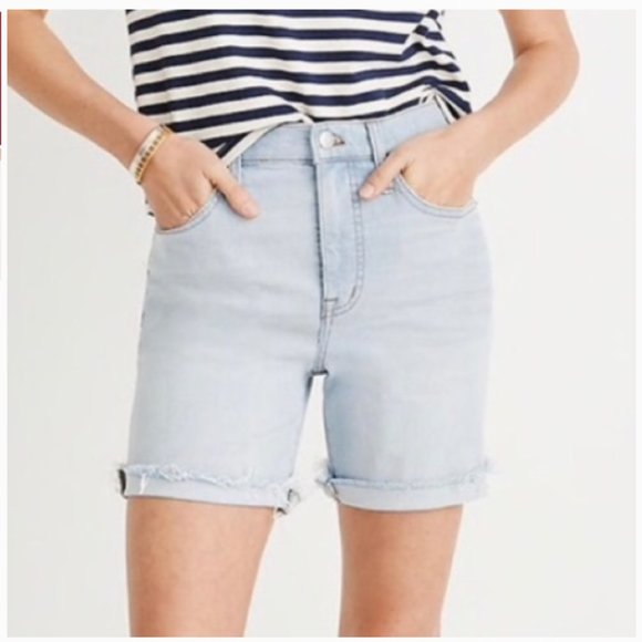 Madewell Pants - SOLD Madewell High Rise Denim Mid-Length Shorts